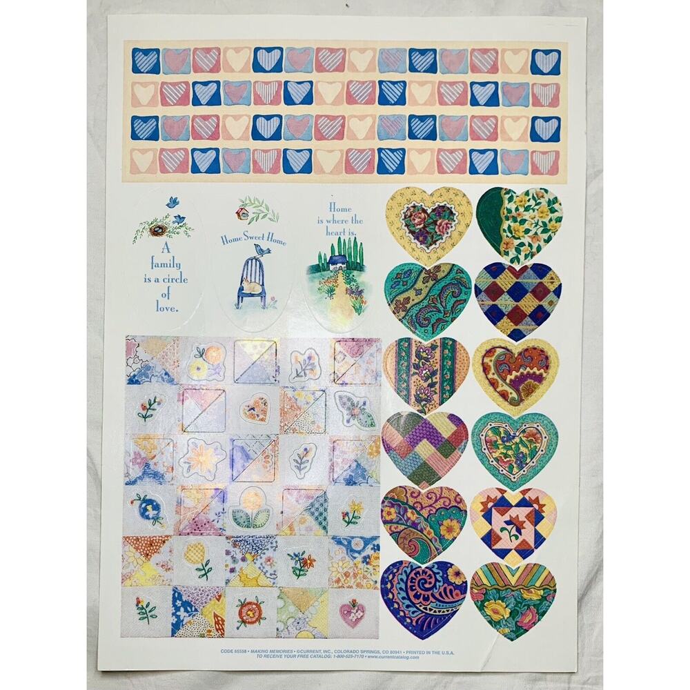 Sticker Lot Mixed Floral Border Heart Alphabet Quilt Scrapbooking Stickers - Picture 7 of 8